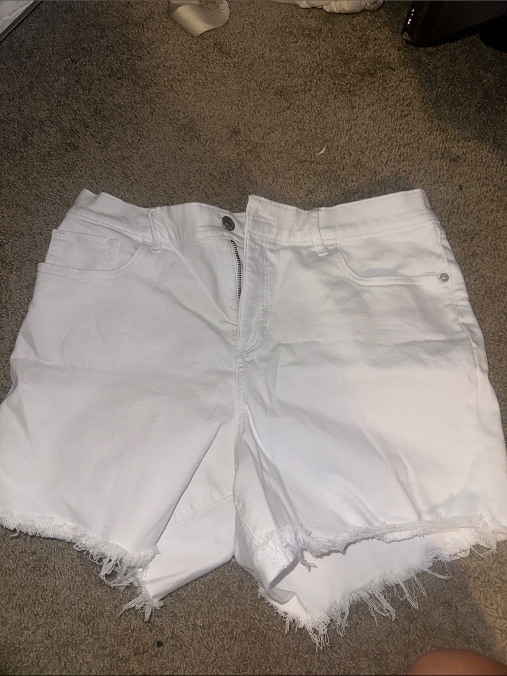 Express shorts sz 12 White Frayed Hem Women's Denim Shorts